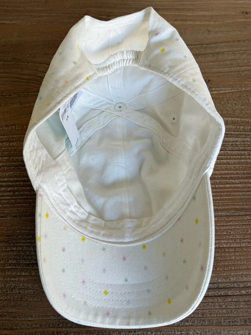 Gap Kids Organic Cotton Gap Logo Baseball Hat in White Multi Dots S/M